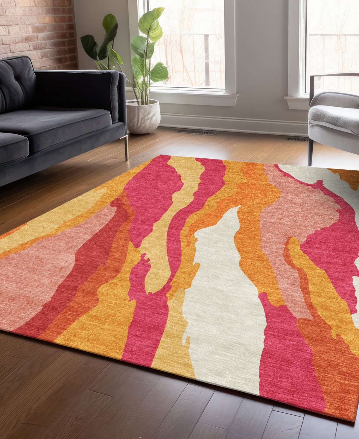 Shop Addison Chantille Machine Washable Acn1047 10'x14' Area Rug In Rose