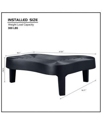 47.24'' Fiberglass Coffee Table for Living Room