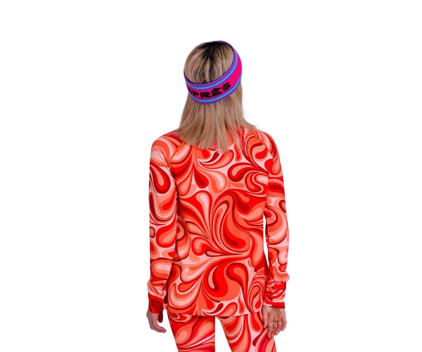 Женский топ OOSC Baselayer Top Shagadelic Baby, цвет: Красный / Оранжевый — фото 3