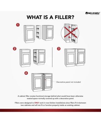 Pullout Wall Filler Cabinet Wooden Organizer, 42" Hgt, 432-WF42-3C