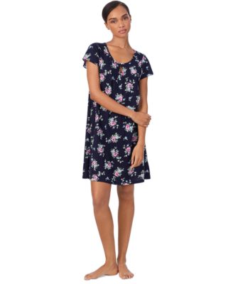 Lauren Ralph Lauren - Women's Flutter-Sleeve Floral Nightgown