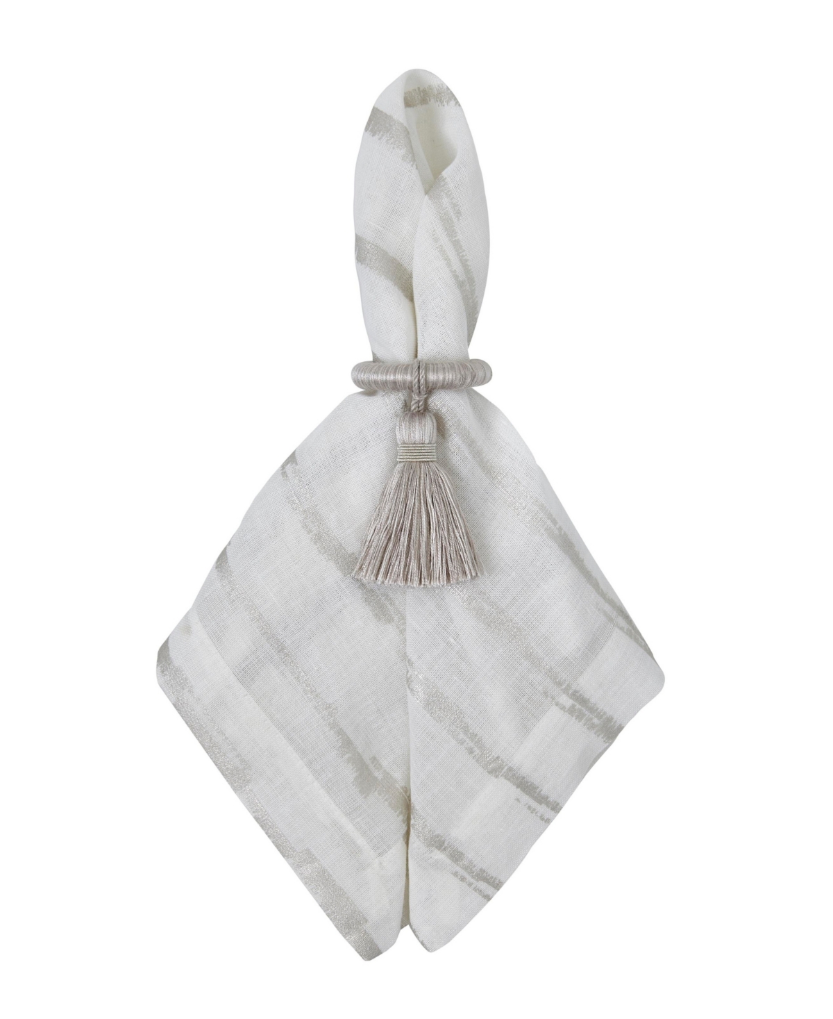 Mode Living Cannes Napkins, Set Of 4 In Silver Foil Print