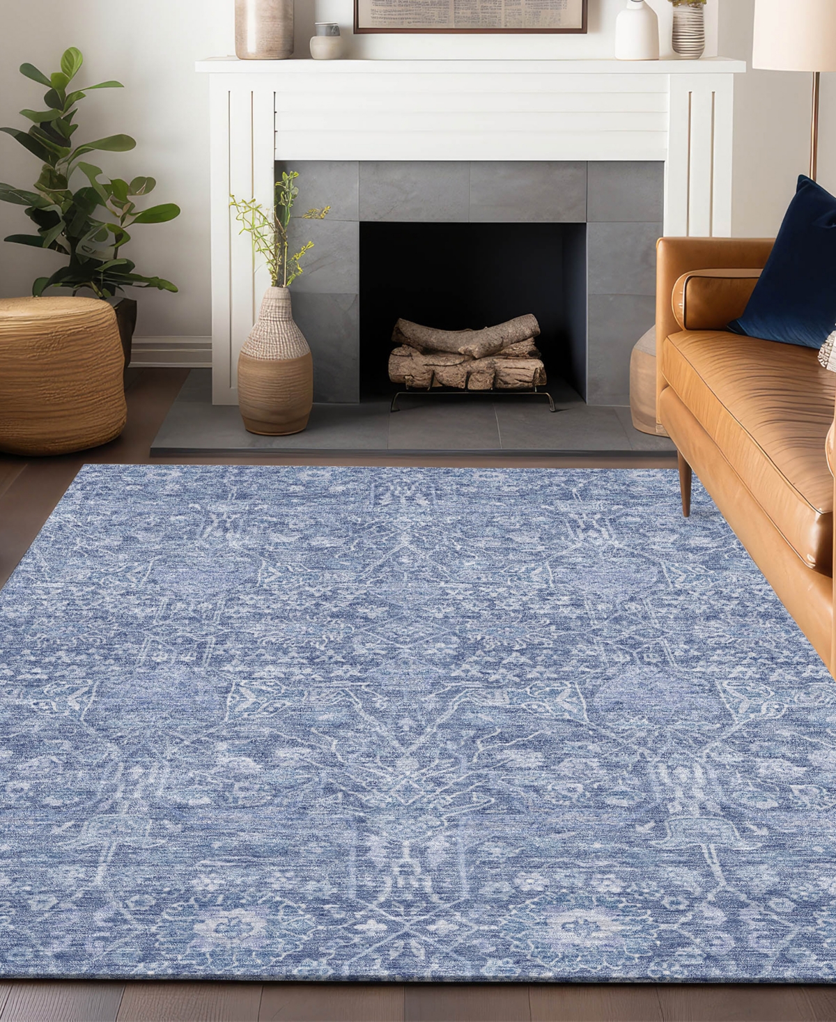 Shop Addison Chantille Machine Washable Acn1133 8'x10' Area Rug In Denim