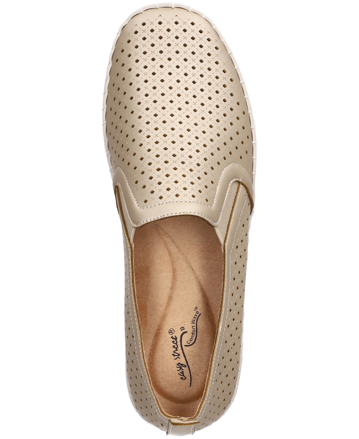 Shop Easy Street Women's Fresh Slip On Sneakers In Champagne