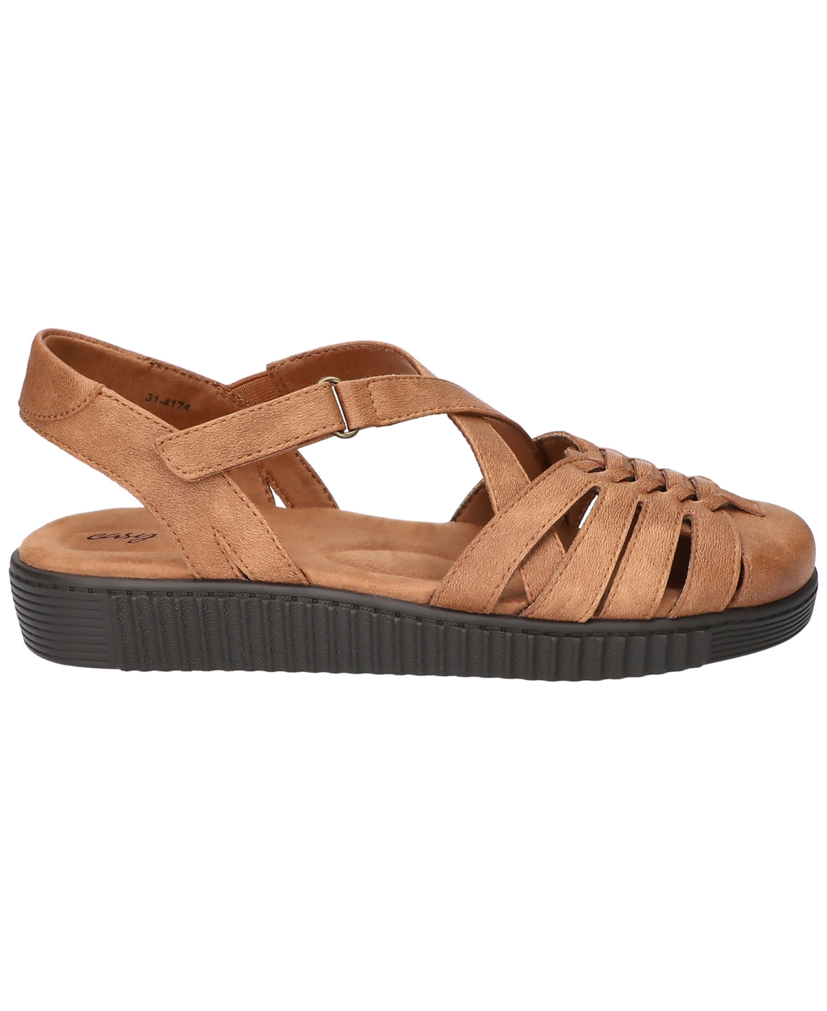 Shop Easy Street Women's Hue Round Toe Flats In Tan