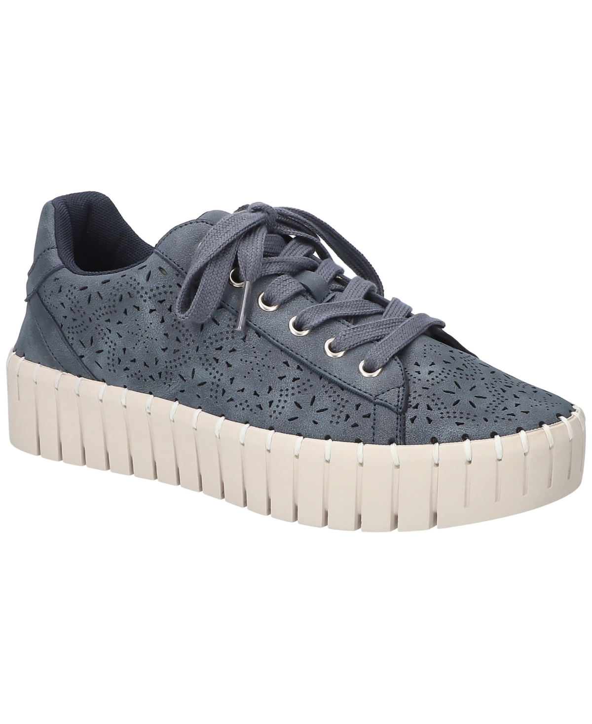 Shop Easy Street Women's Retta Comfort Platform Sneakers In Navy