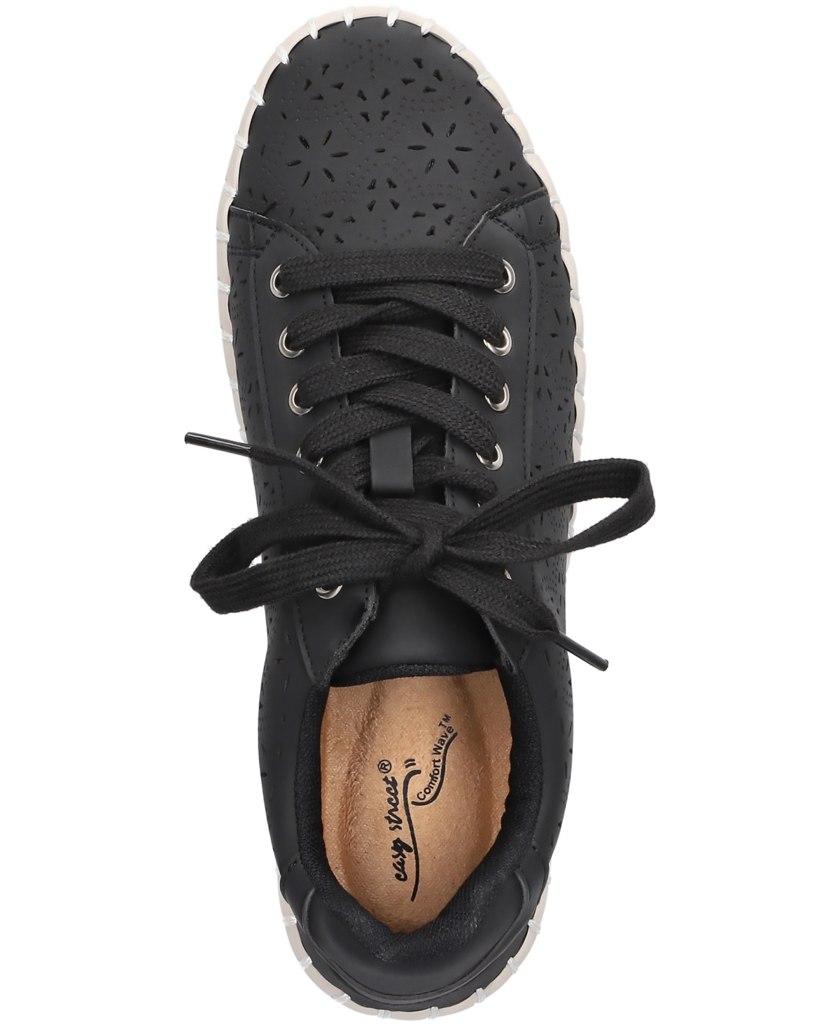 Shop Easy Street Women's Retta Comfort Platform Sneakers In Black
