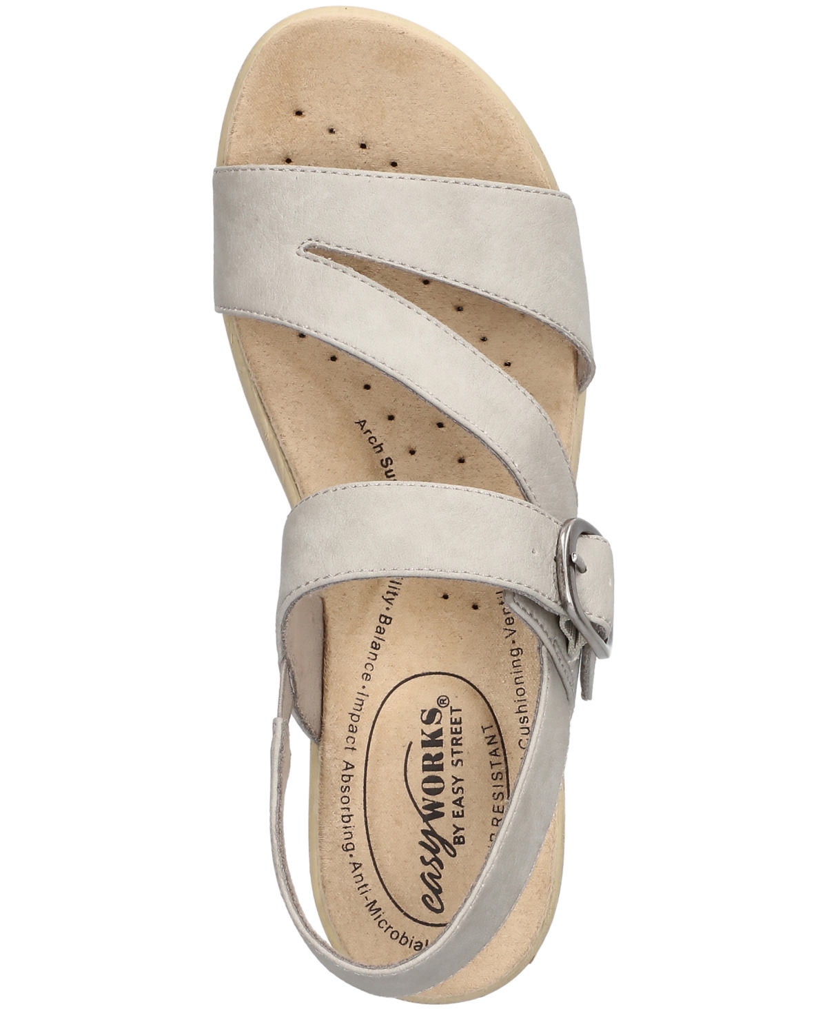 Shop Easy Street Women's Marnina Slip-resistant Sandals In Gray