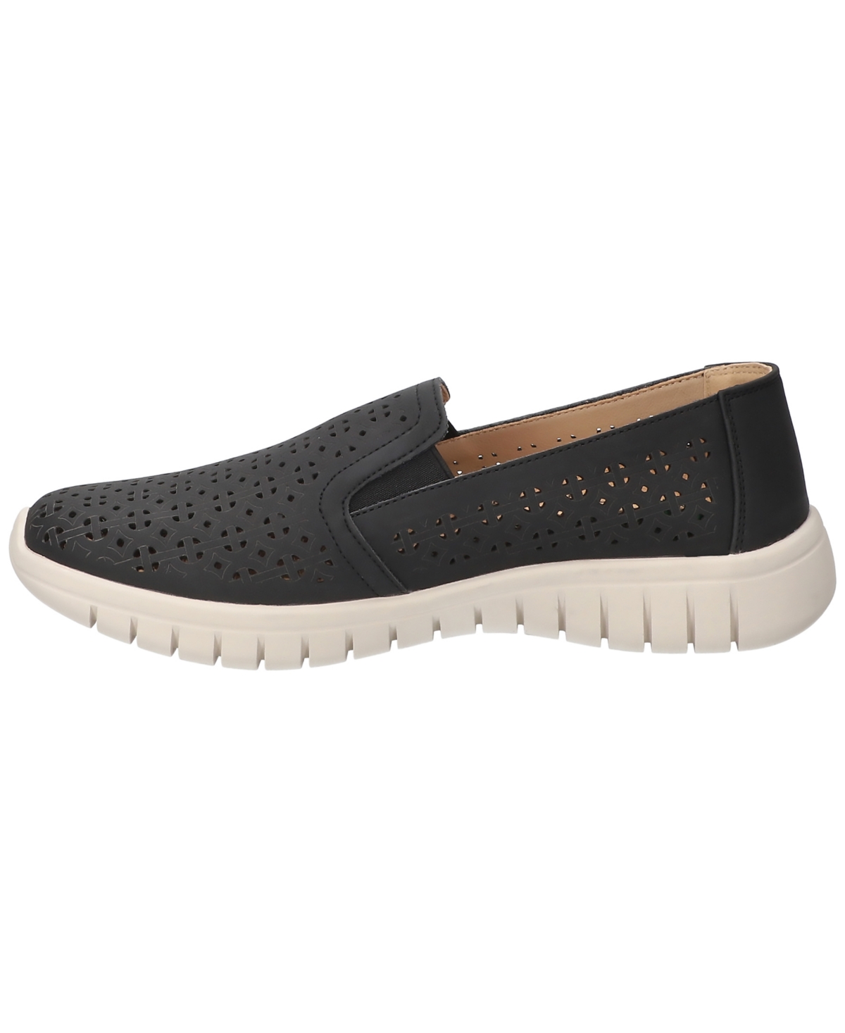 Shop Easy Street Women's Mosaic Slip-resistant Sneakers In Black