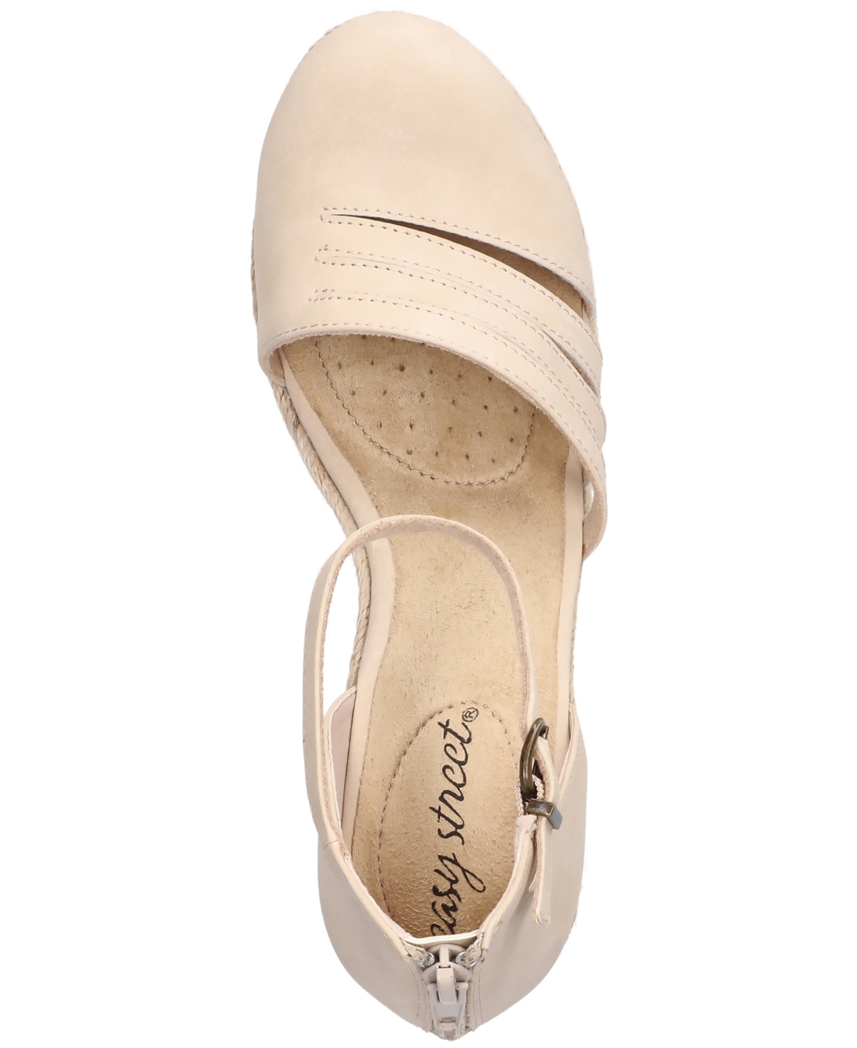 Shop Easy Street Women's Daytona Espadrille Wedge Sandals In Bone