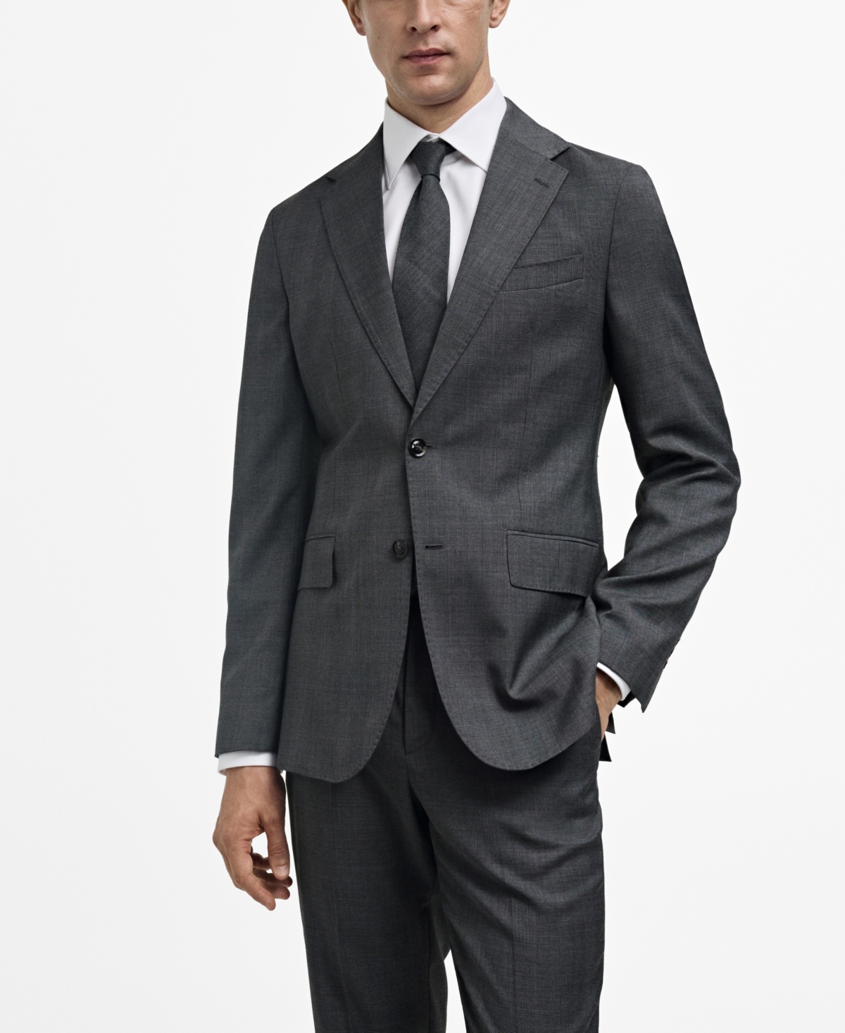 Mango Men's Eu Slim-fit Virgin Wool Suit Jacket