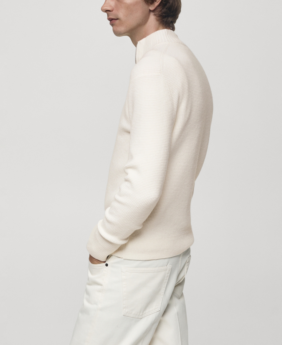 Mango Men's Perkins-Collar Knit Sweater