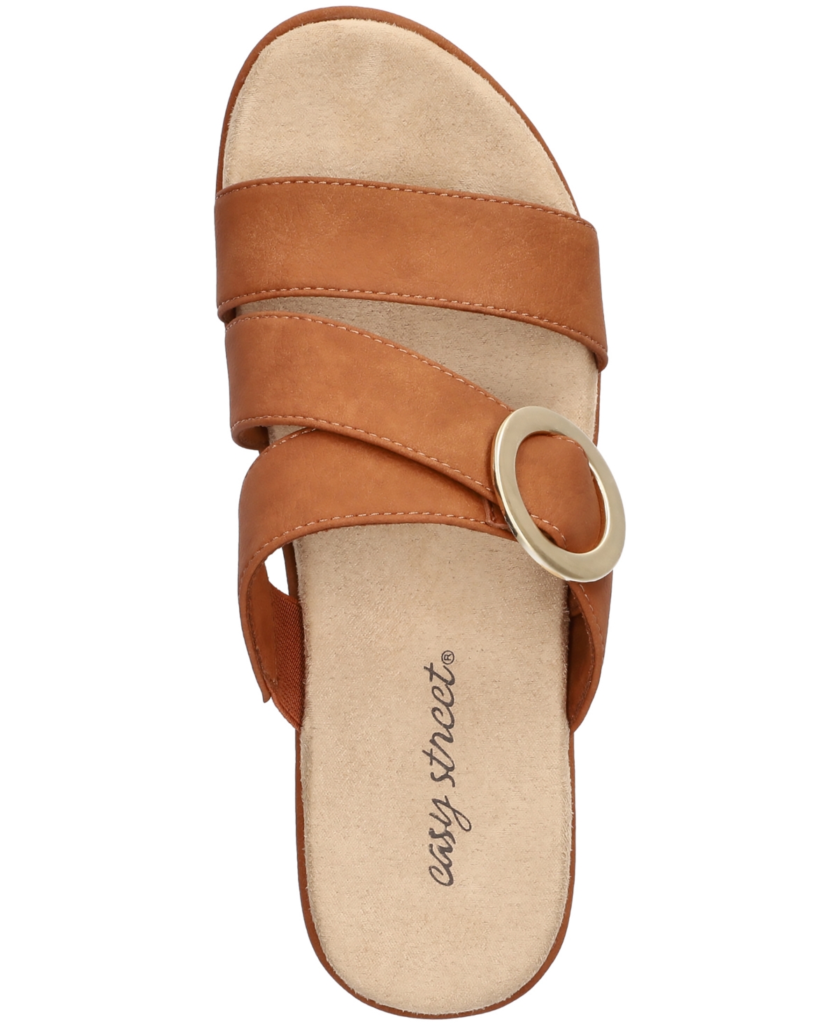 Easy Street Women's Mina Wedge Heel Sandals In Tan