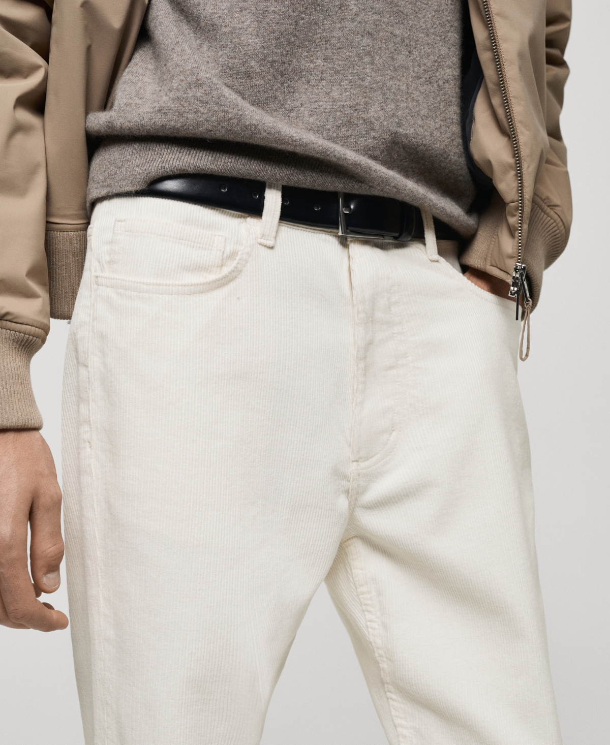 Mango Men's Regular-Fit Corduroy Pants