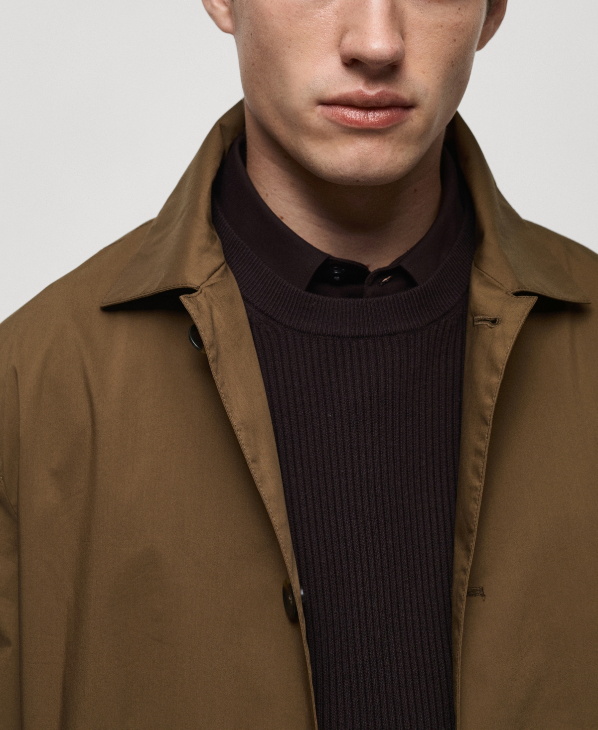 Mango Men's Classic Water-Repellent Trench Coat