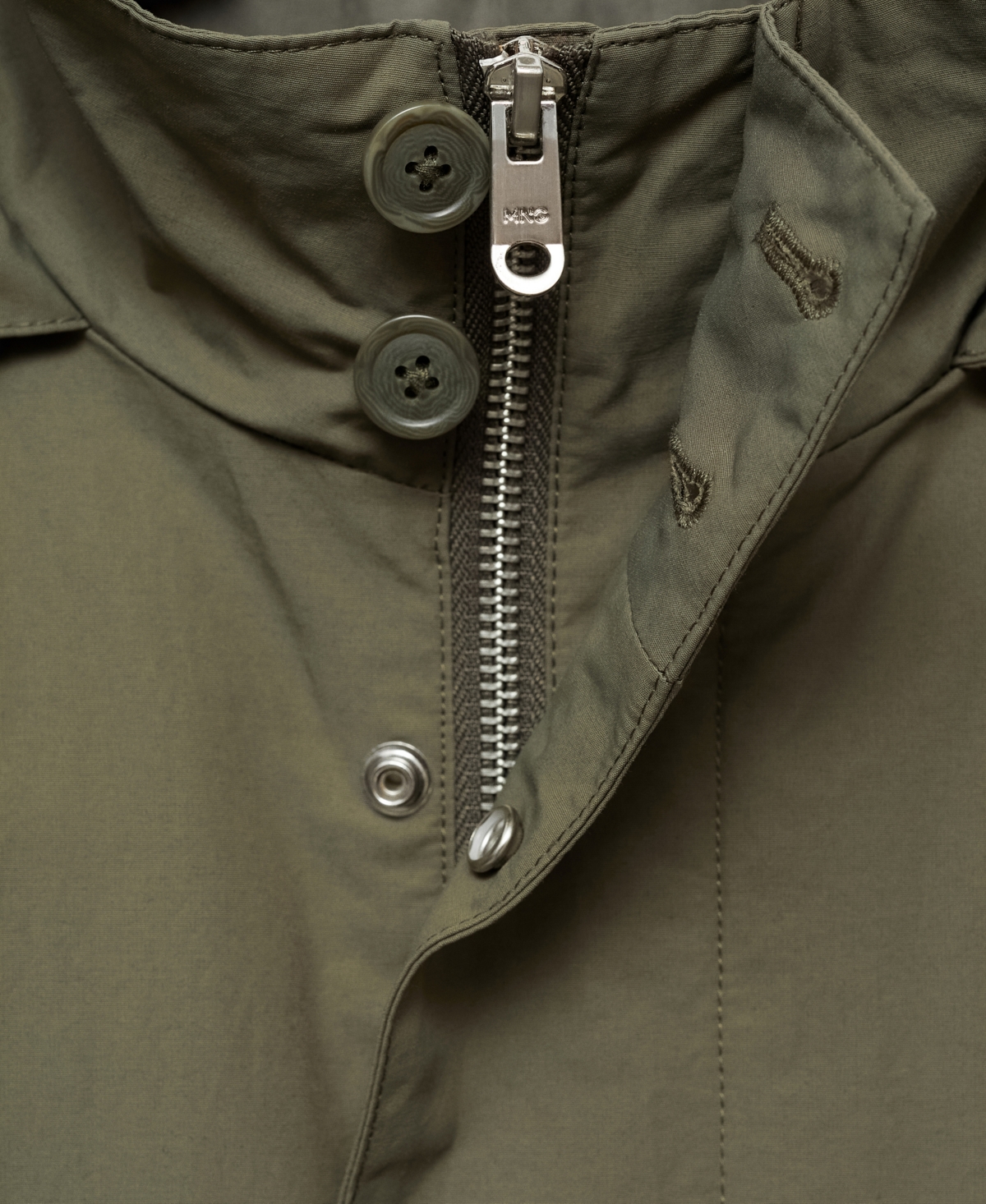 Mango Men's Water-Repellent Hooded Parka