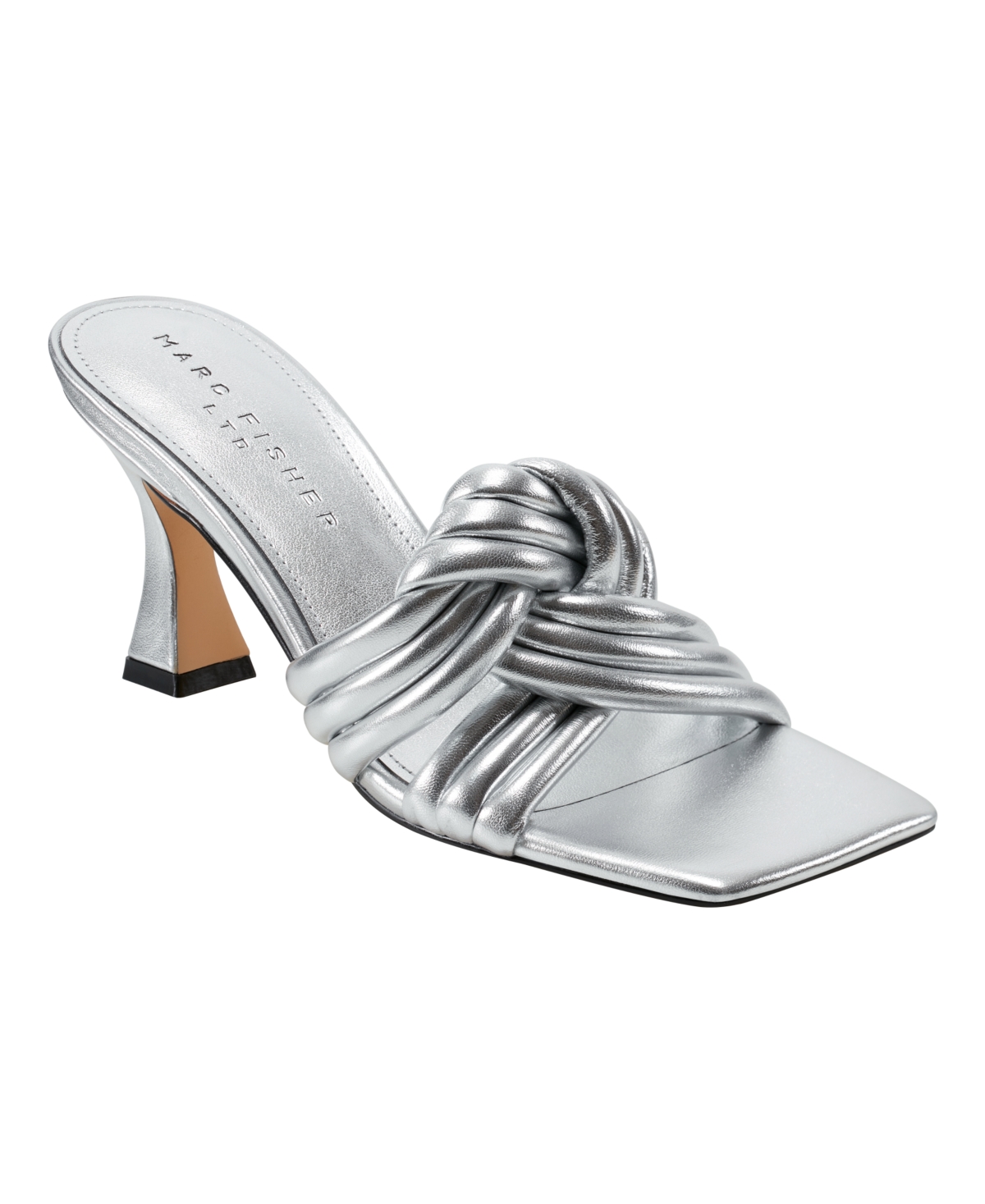 Marc Fisher Ltd Dru Slide Sandal In Silver