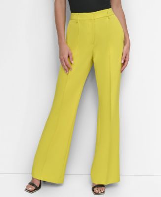 DKNY Petite Pintuck Flare-Leg Pants - Macy's