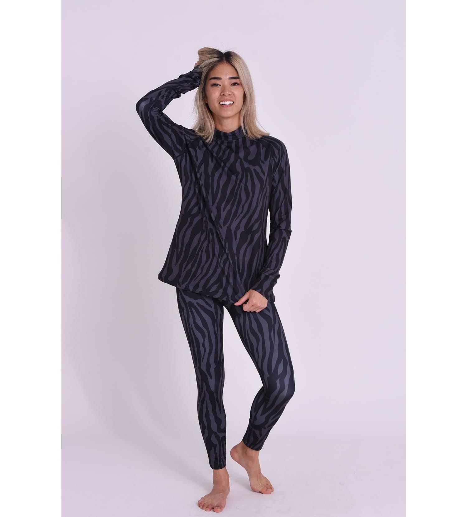 Clothing Women's Baselayer Top - Black Tiger