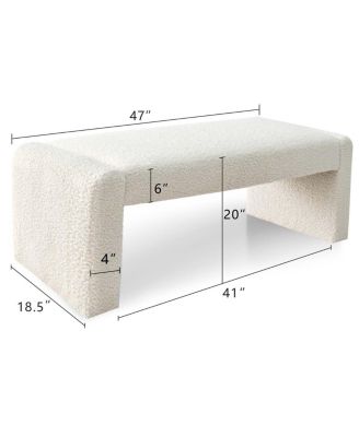 Velvet Bench Look, Velvet Waterfall Upholstered Bench