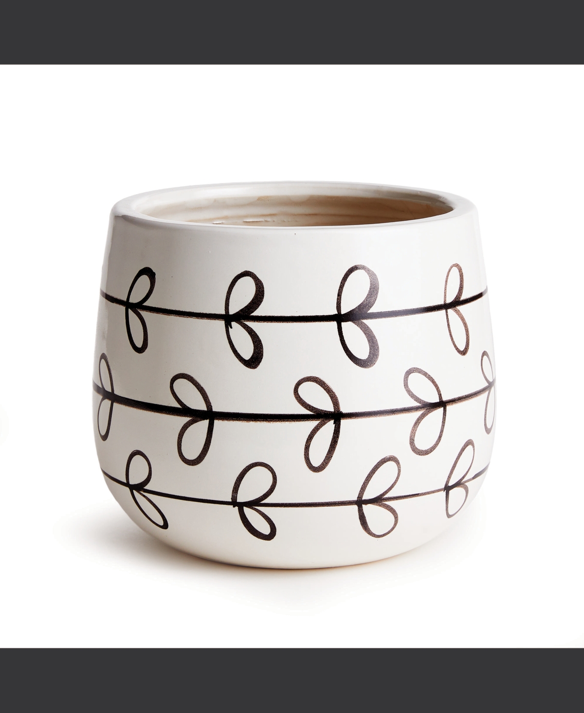 Millie Hand-Painted Pot Small - White
