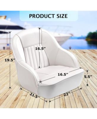 Pontoon Boat Seat,Captain Bucket Seat With Thickened Sponge Padding,Boat Captains Chairs,Fishing Boat Seats, Boat Bucket Seat for Fishing Boat, Sightseeing Boat, Speedboat, Canoe, 1-Piece