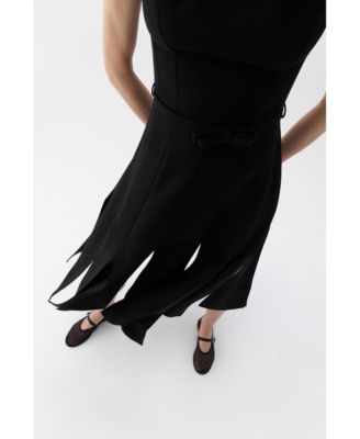 Women's Padded Shoulder Midi Dress