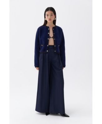 Women's Pleated Wide Leg Pants