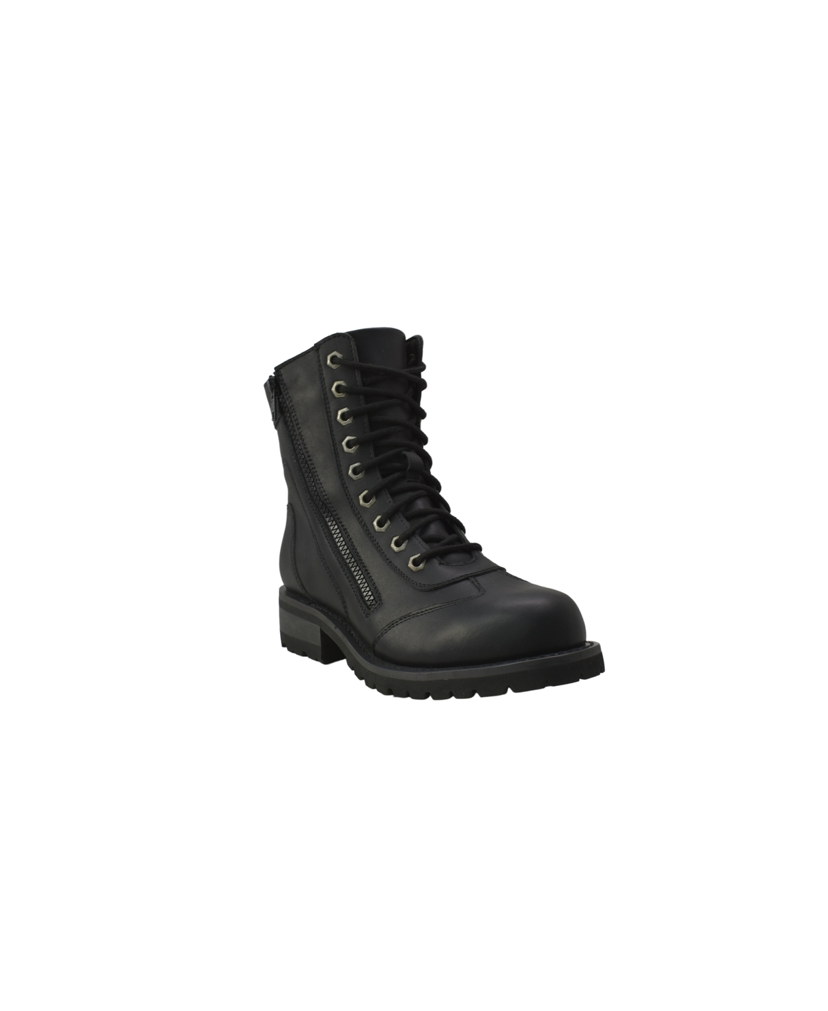 RideTecs Women's 8" Zipper Biker Boot - Black