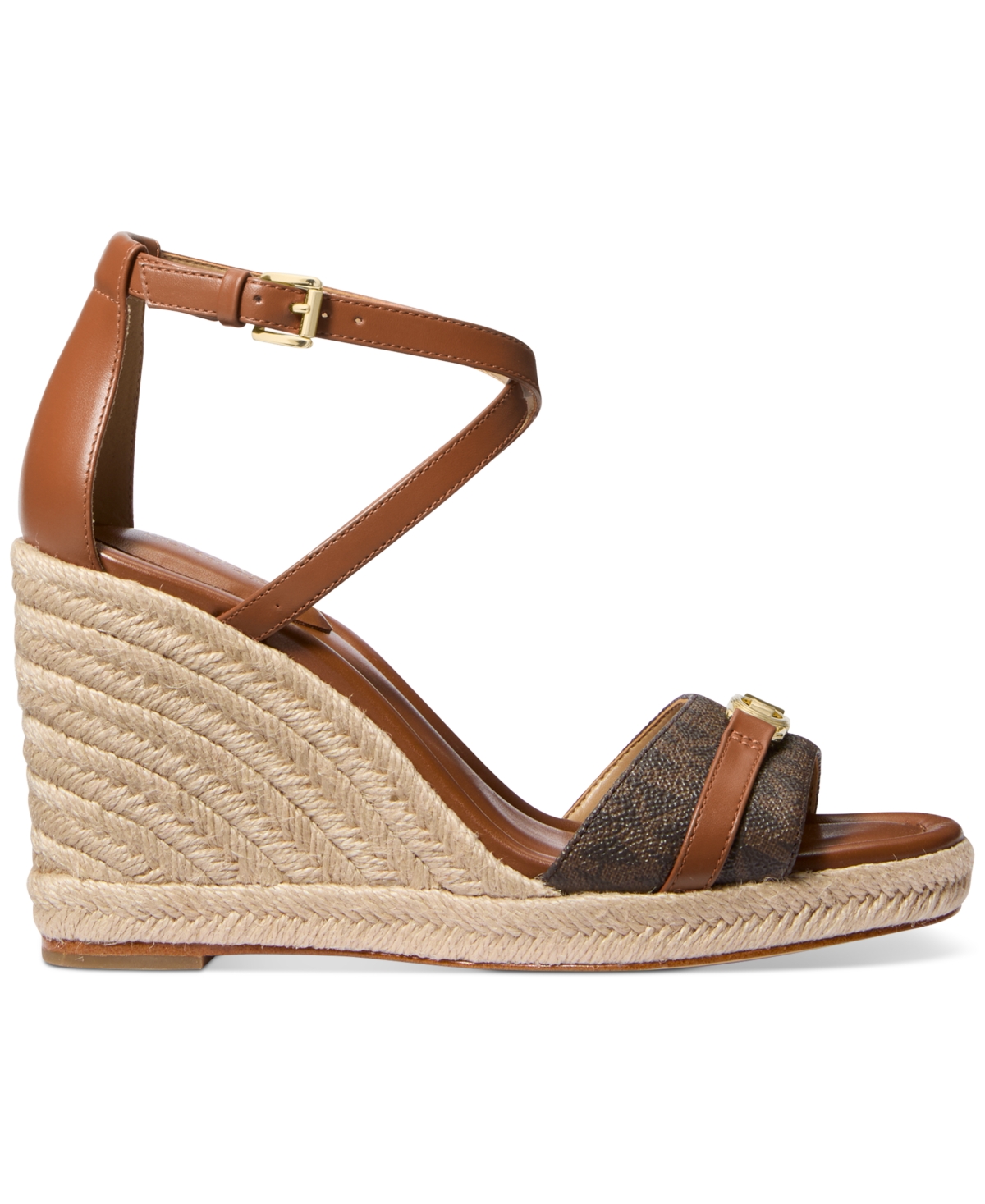 Michael Kors Michael  Women's Mandy Wedge Sandals In Brown