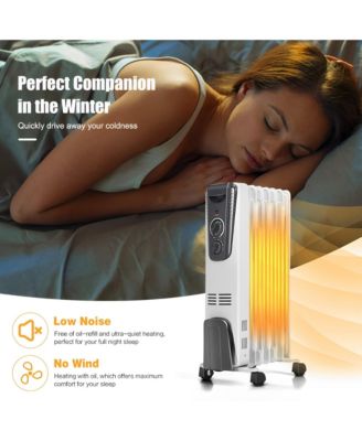 1500W Electric Space Heater with Adjustable Thermostat