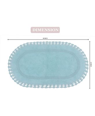 Hampton Crochet Reversible Bath Rug, 24" x 40"