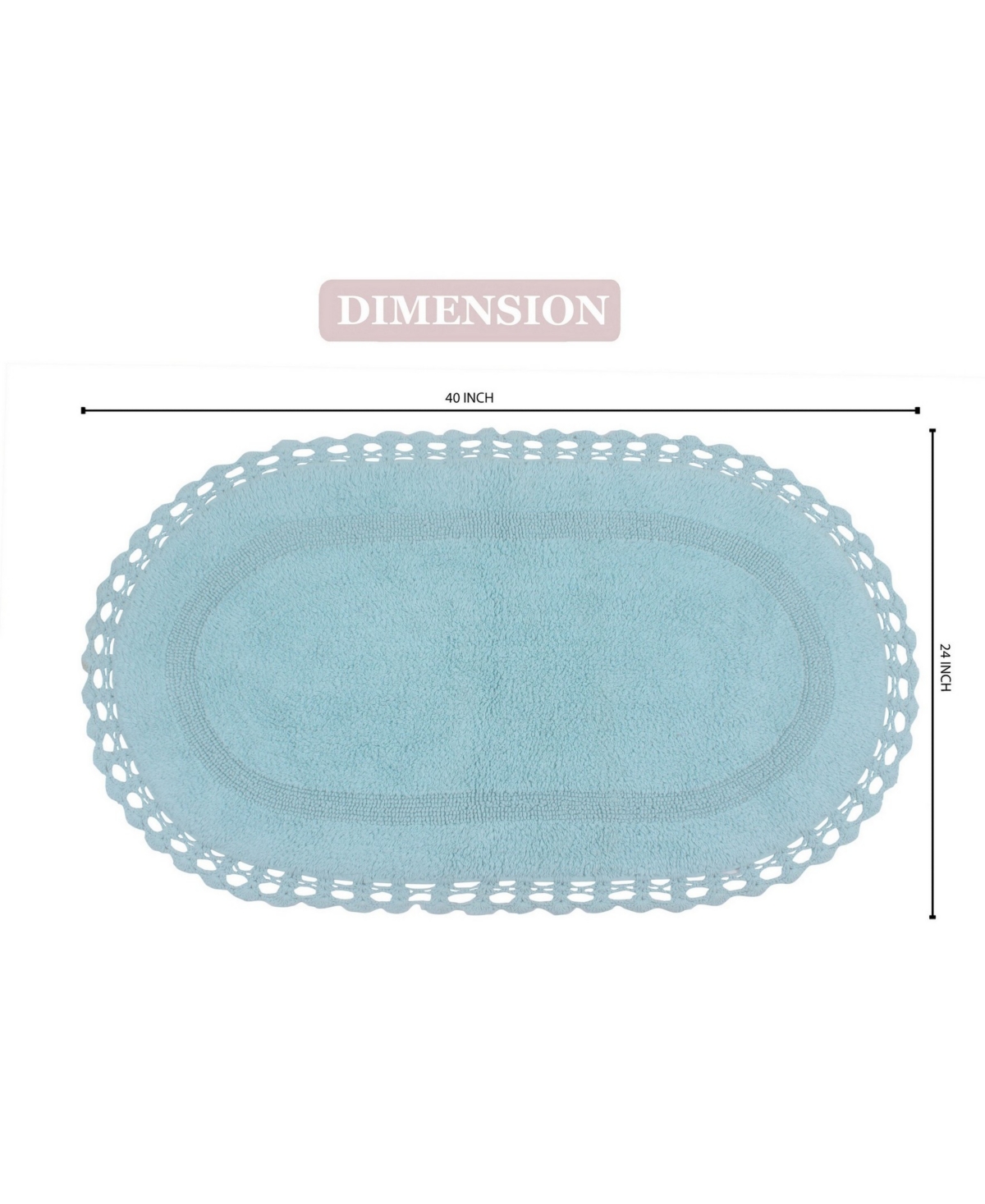 Home Weavers Hampton Crochet Reversible Bath Rug