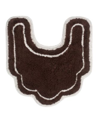 Allure Bathroom U-Shape Contour Toilet Rug, 20" x 20"