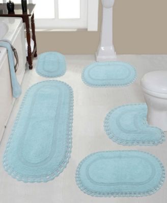 Hampton Crochet Reversible 5-Pc. Bath Rug Set