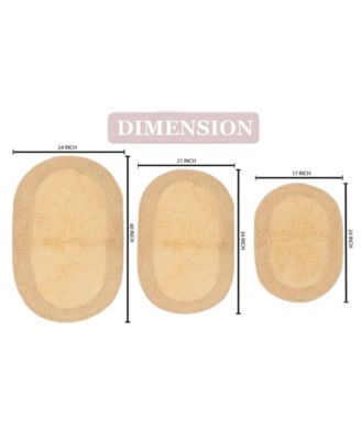 Double Ruffle 3-Pc. Bath Rug Set