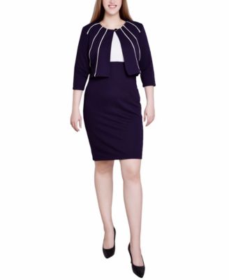 Women's 3/4 Sleeve Two Piece Dress Set