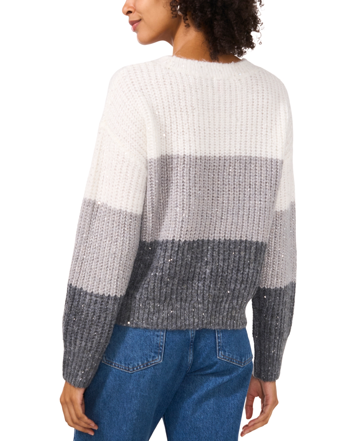 VINCE CAMUTO WOMEN'S COLORBLOCKED CREWNECK SWEATER 