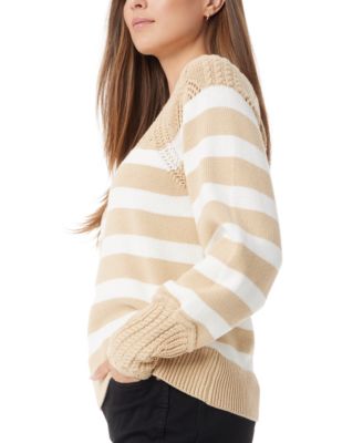 Women's Joy Novelty Yoke Striped Sweater