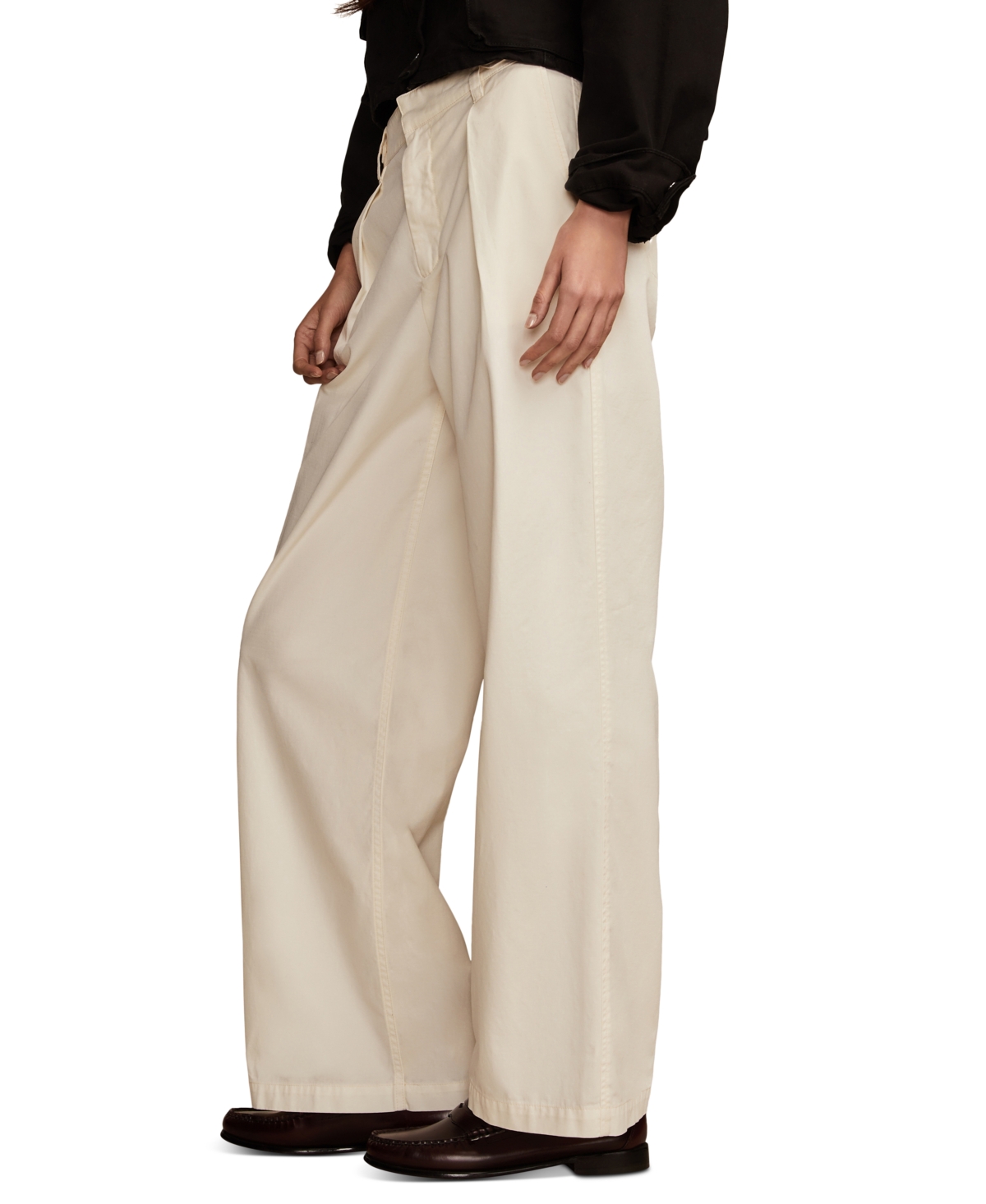 LUCKY BRAND WOMEN'S WIDE-LEG PLEATED-WAIST PANTS 