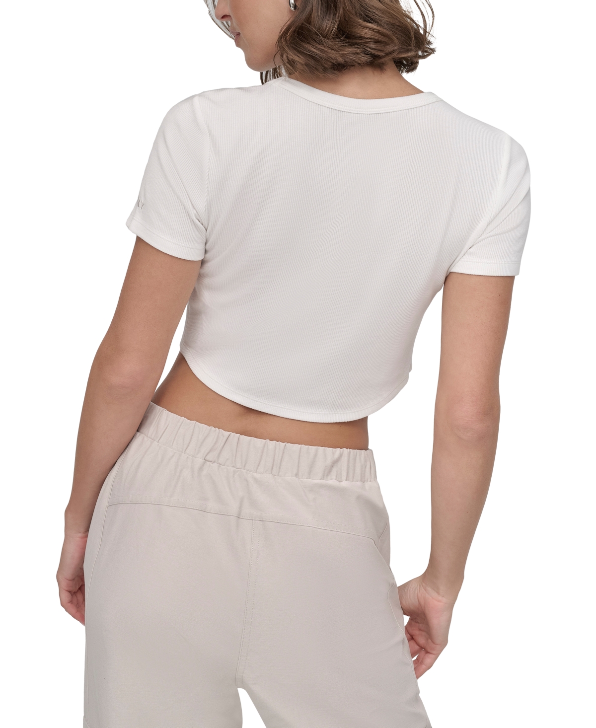 Dkny Sport Women's Ribbed Crop Top