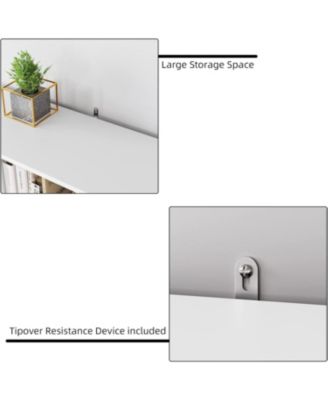 9 Cube Storage Organizer with Drawers, Dark Brown Tall Bookshelf with Storage