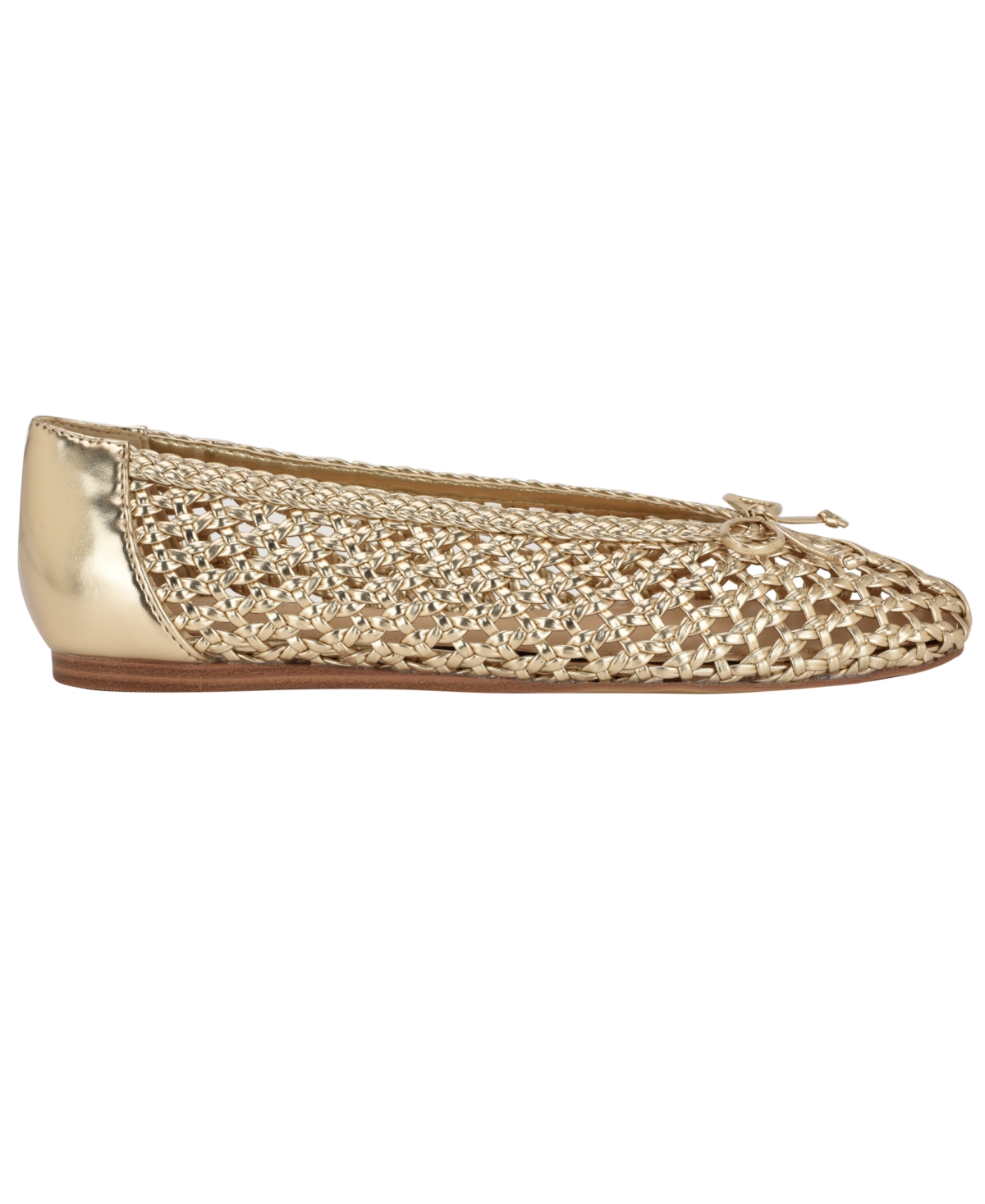 Calvin Klein Zatoria Ballet Flat In Gold