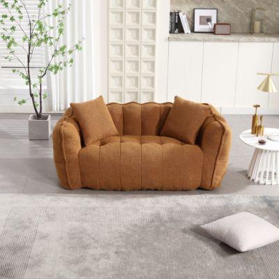 Two-Person Beanbag Chair with Foam Core, Comfortable Recliner Sofa for Gaming and TV