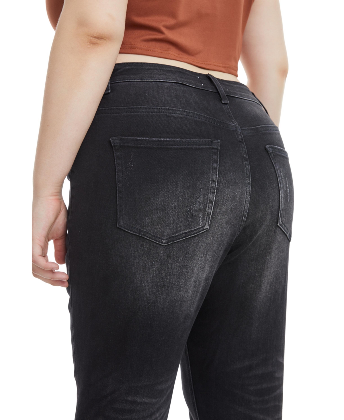 Bayeas Plus Size High Rise Painted Mom Jeans