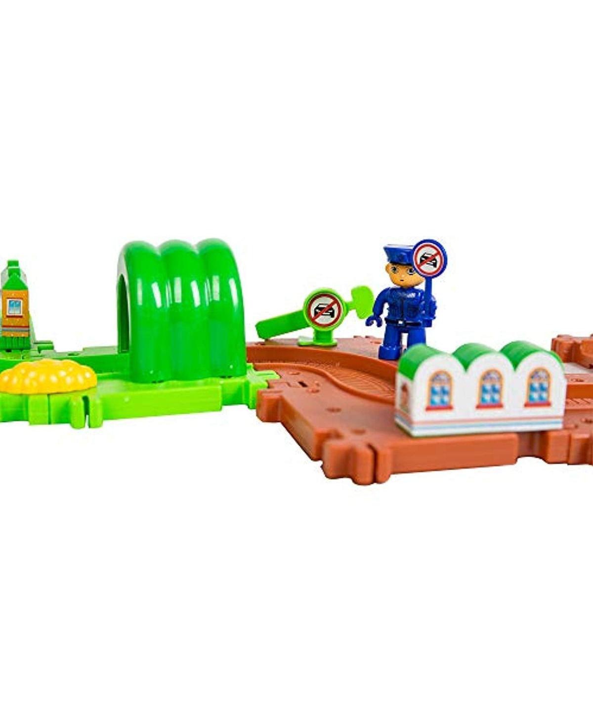 Slickblue Train Brick Set with Wheels  Plastic Building Blocks for Imaginative Railway Adventures