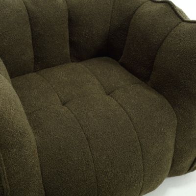 2 PC chenille fabric Soft Bean Bag Chair with Footstool