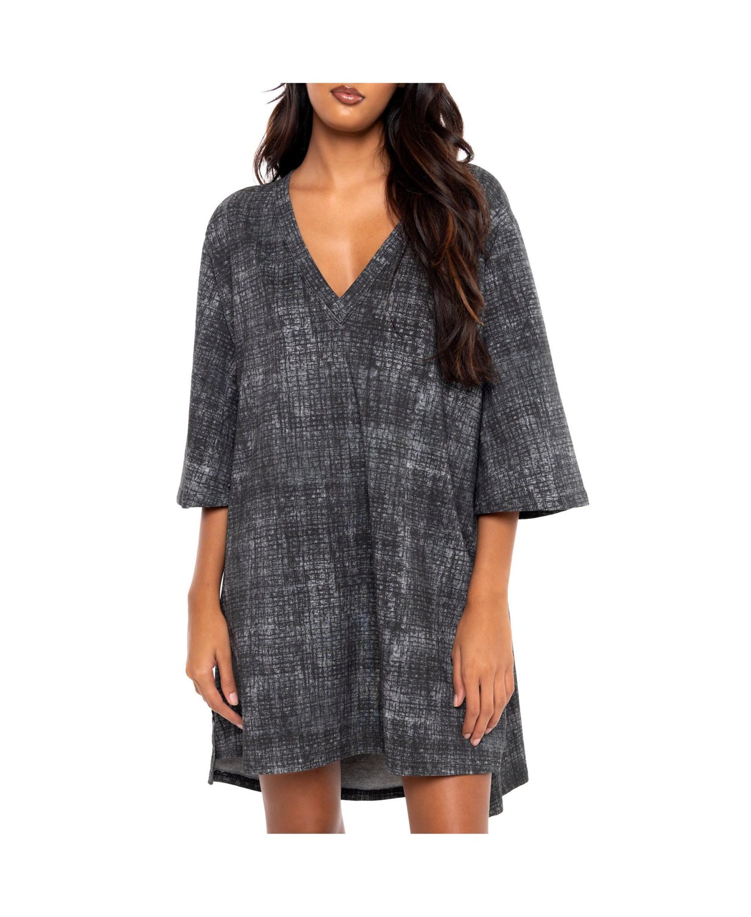 Women's OVERSIZED V-NECK SCRATCH DRESS