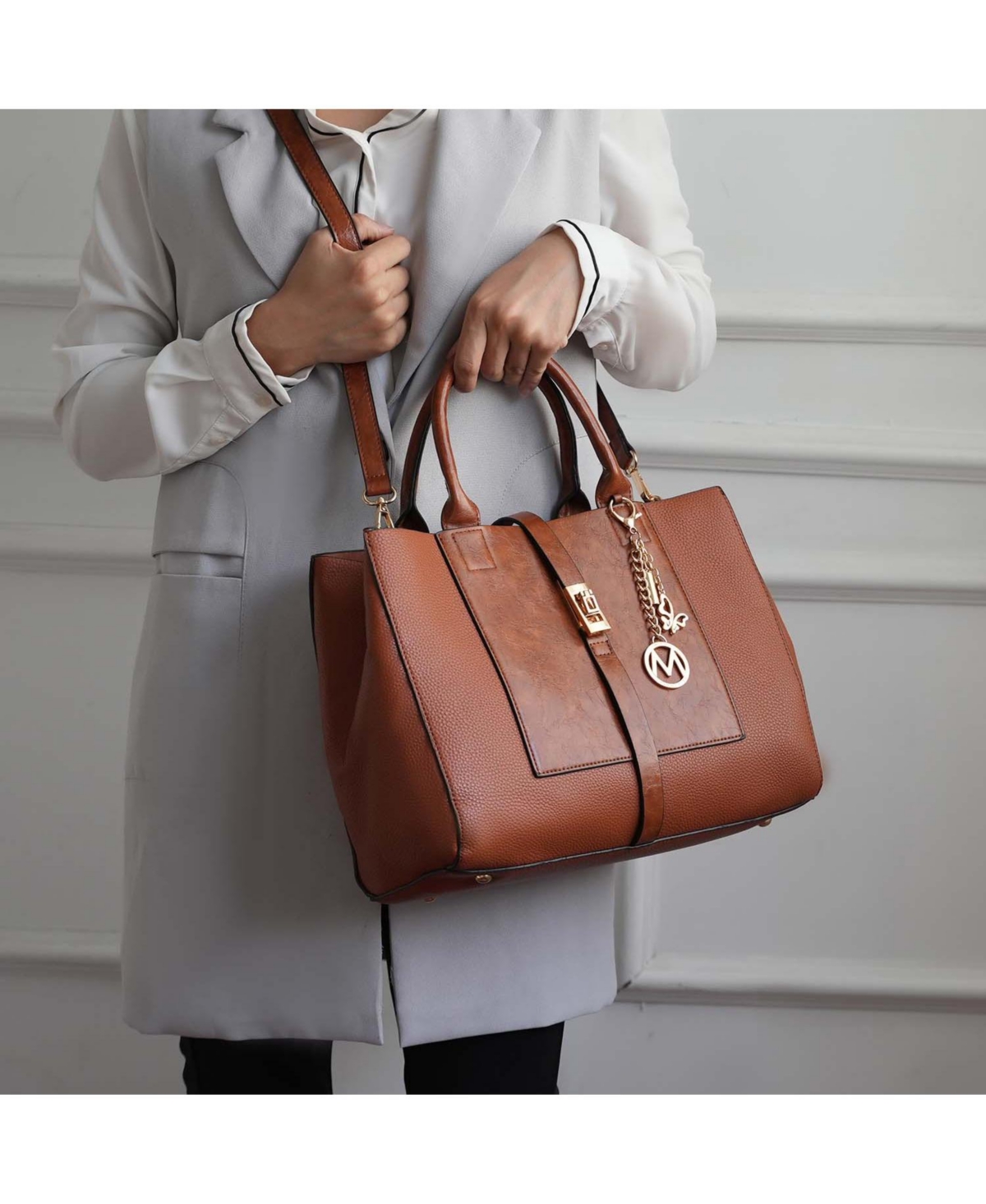 Mkf Collection Yola Satchel Handbag with Wristlet Wallet by Mia K.