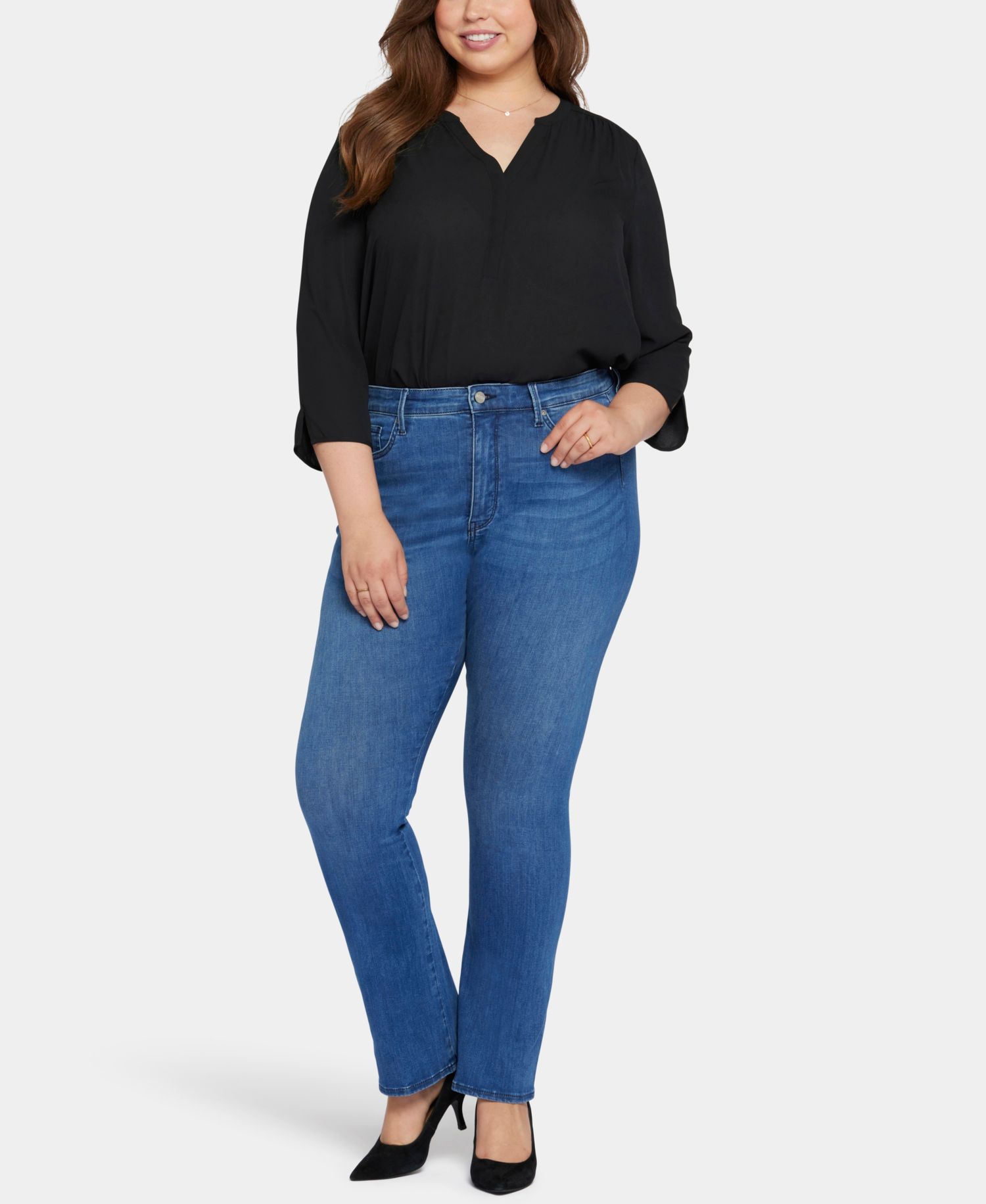 Plus Size Le Silhouette Slim Bootcut Jeans